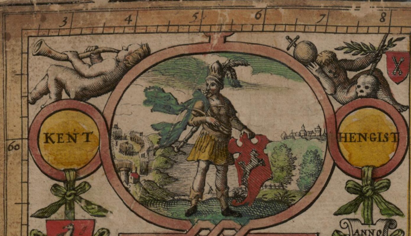 Hengist as depicted on John Speed’s Heptarchy, 1612