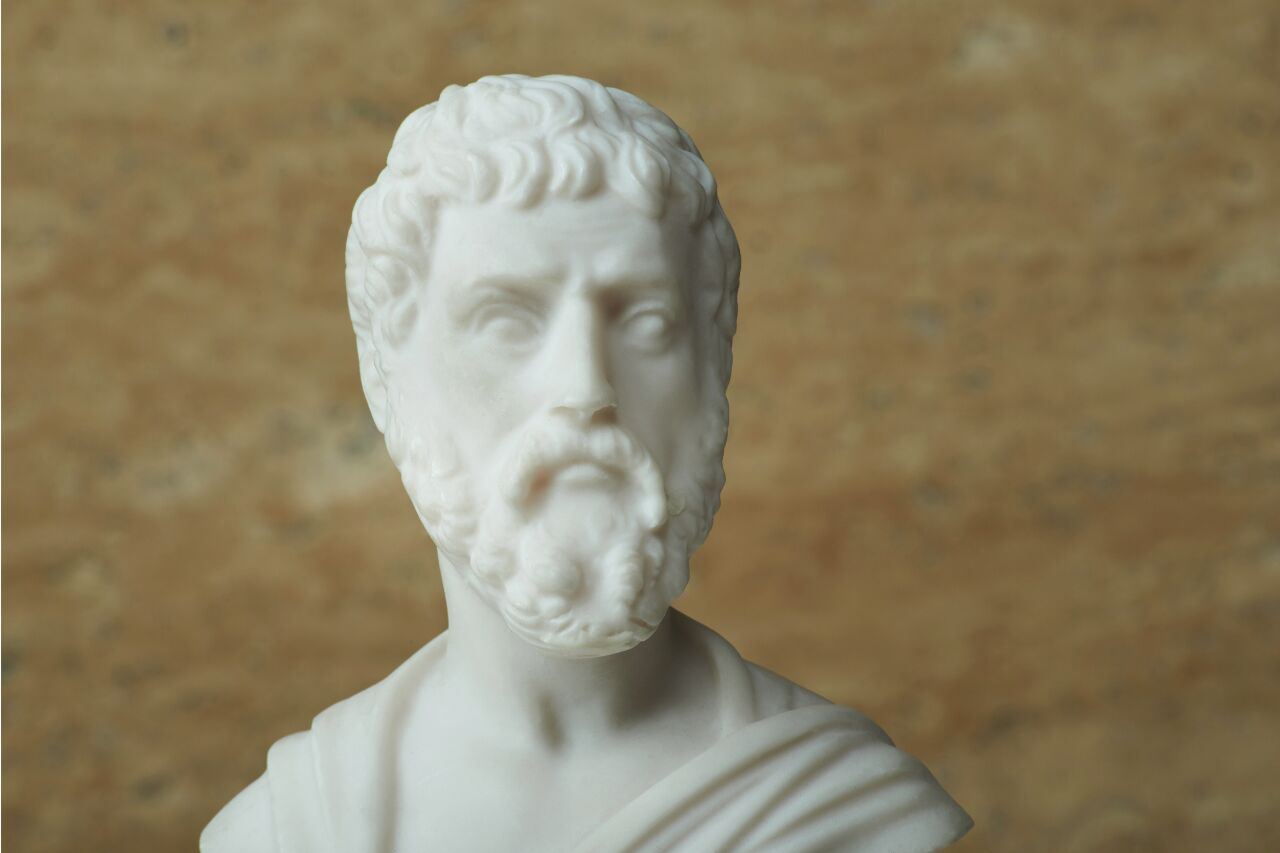 Statue of Sophocles, the writer of Antigone