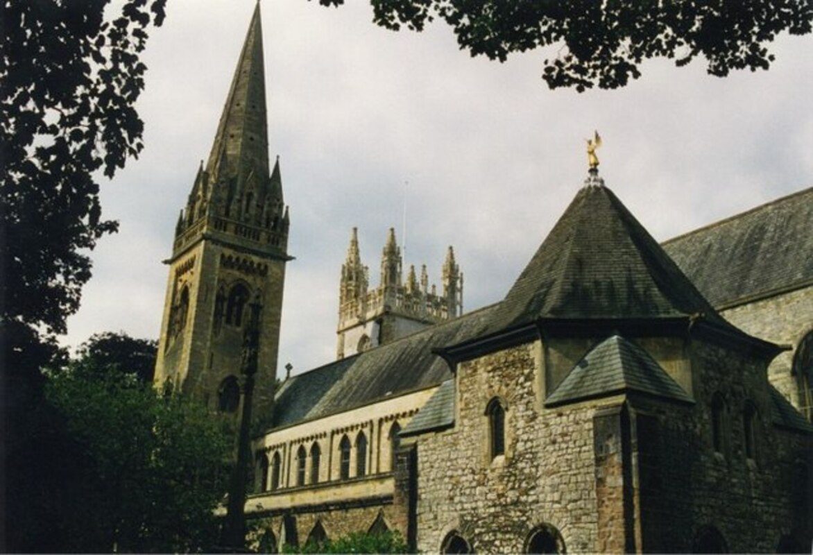 Llandaff Cathedral, where Oudoceus supposedly succeeded Teilo as bishop in c. 570. Photo by Tom Pennington, CC-BY 2.0