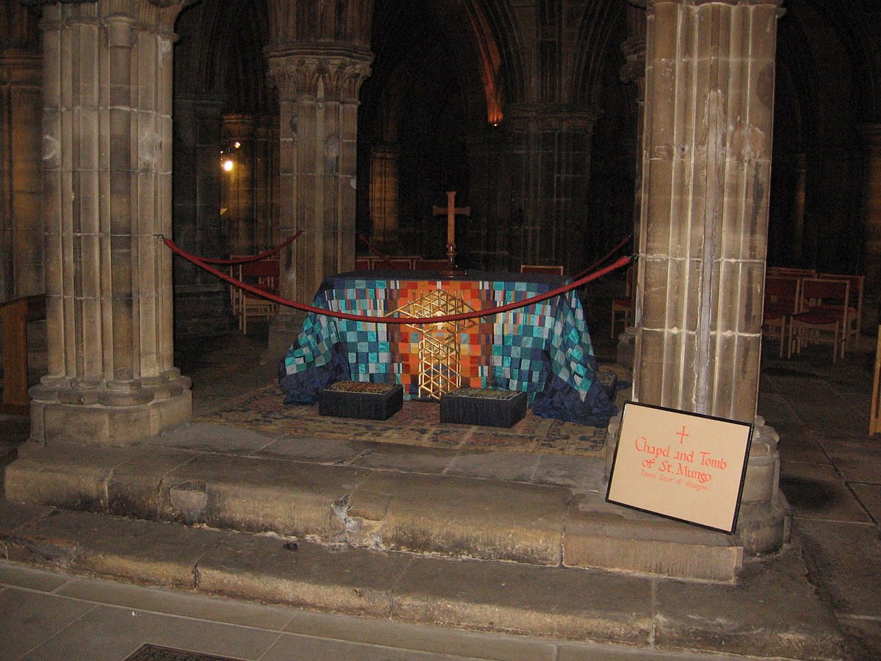 The alleged tomb of St Kentigern, also known as Mungo, Glasgow Cathedral
