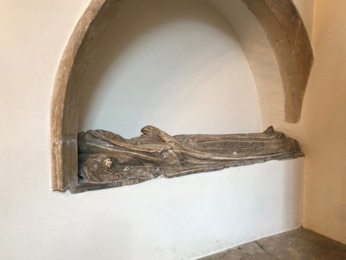The tomb of Teilo in Llandaff Cathedral, Wales. Photo by Caleb Howells